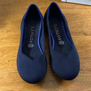 Rothy's Women's Navy Blue Knit Slip-On Flats
